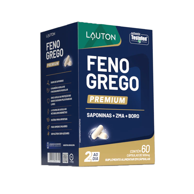 Feno Grego Testofen® + ZMA + Boro | Energia | Imunidade | Massa Muscular | Lauton Nutrição