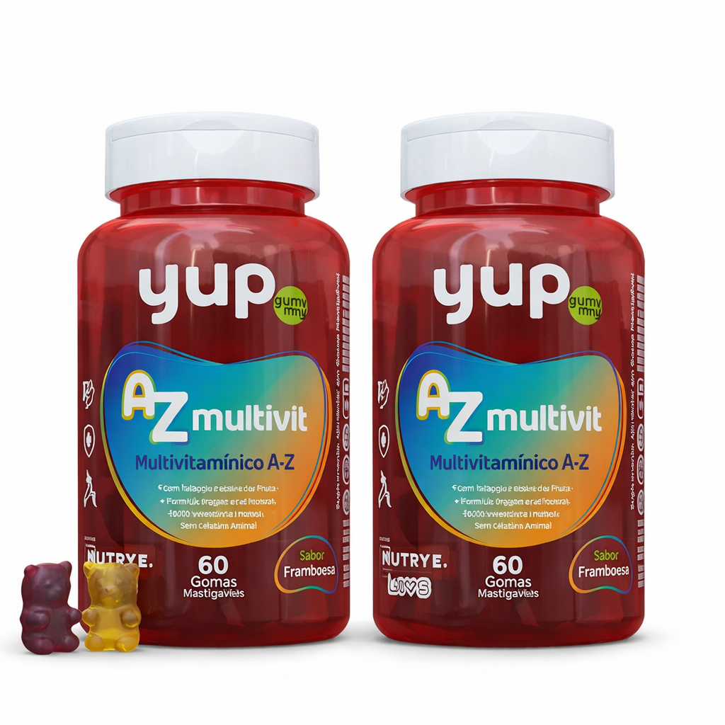 Gummy Multivitamínico de A–Z | 60 Gomas – Vitaminas Essenciais para Sua Rotina | Imunidade e Energia | Compre o tratamento para 2 ou 3 meses e tenha desconto progressivo.