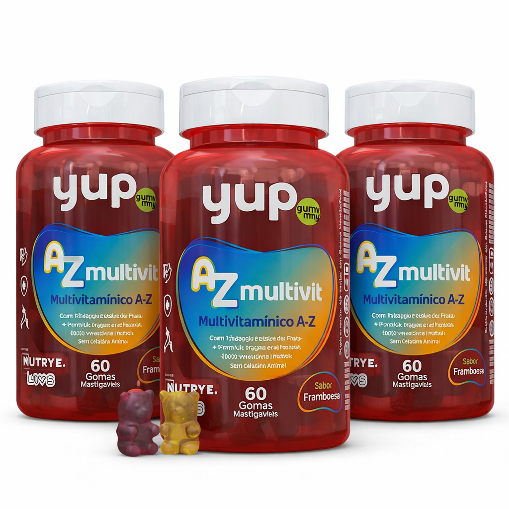 Multivitamínico de A–Z em Gomas | 60 Gomas – Vitaminas Essenciais para Sua Rotina | Imunidade e Energia | Compre o tratamento para 2 ou 3 meses e tenha desconto progressivo.