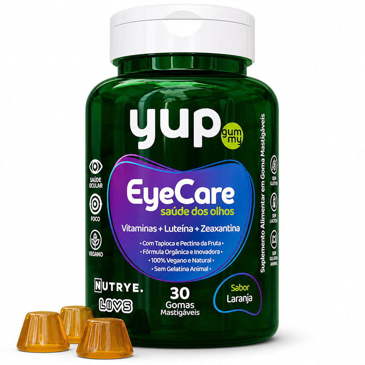 Gummy EyeCare (Saúde dos Olhos) | Vitaminas + Luteína + Zeaxantina | 30 Unidades | Compre o tratamento para 2 ou 3 meses e tenha desconto progressivo.