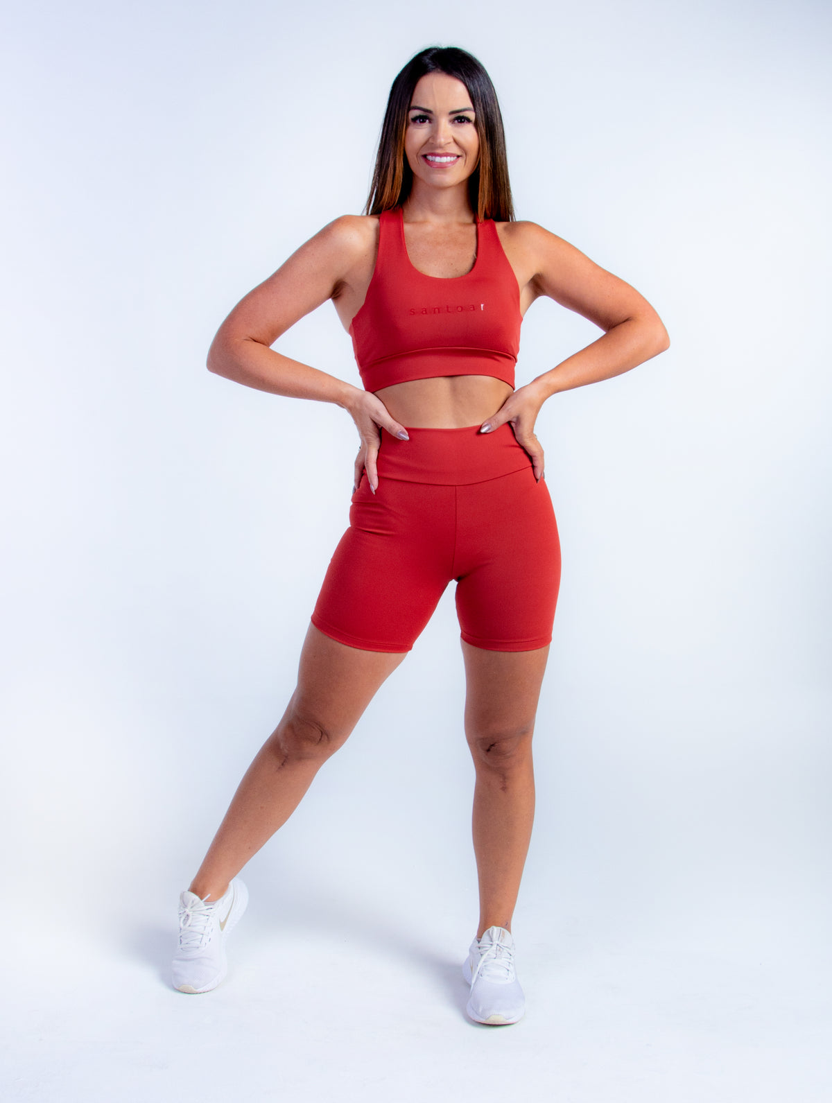 Top Fitness Feminino Santoar Linha Beach Estilo Nadador – Tecido Duplo, Proteção UV 50+ e Sustentação Anatômica