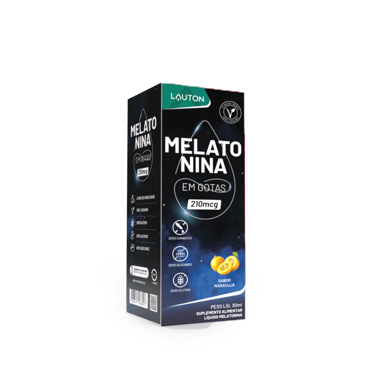 Melatonina em Gotas Premium 210mcg Lauton – Sono Natural, Relaxamento e Ritmo Circadiano Equilibrado | 30ml
