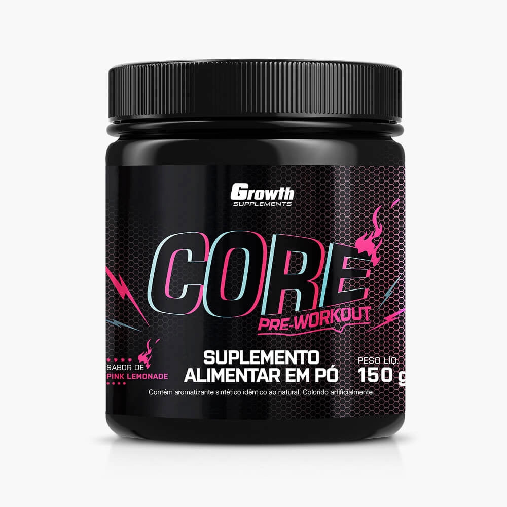 Pré-treino Core Growth Supplements sabor Pink Lemonade 150 g