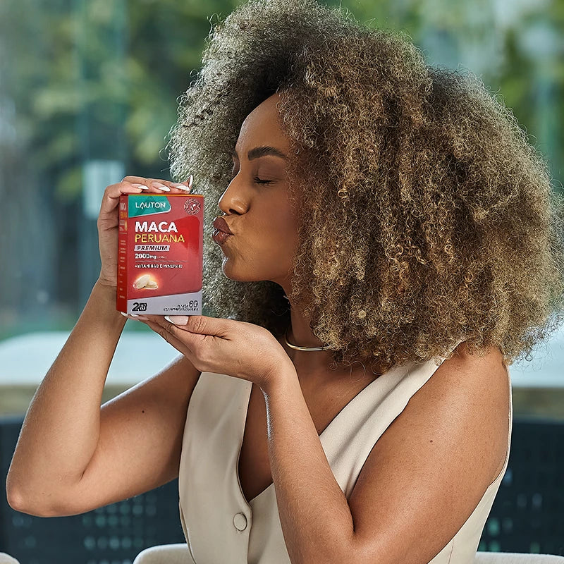 Maca Peruana Premium 2000mg – Energia, Vitalidade e Equilíbrio Hormonal | Negra, Vermelha e Amarela | 60 Comprimidos | Lauton Nutrition