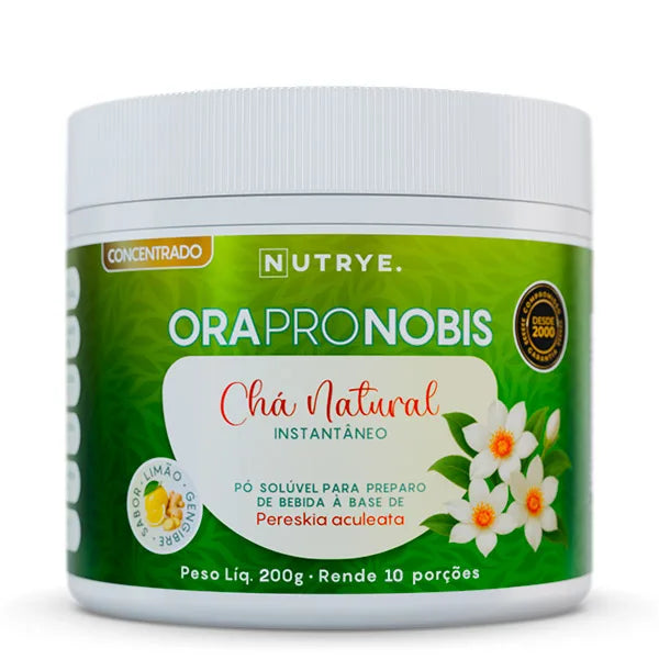 Ora Pro Nobis Solúvel (Pereskia aculeata) Concentrado . Sabor Limão e Gengibre