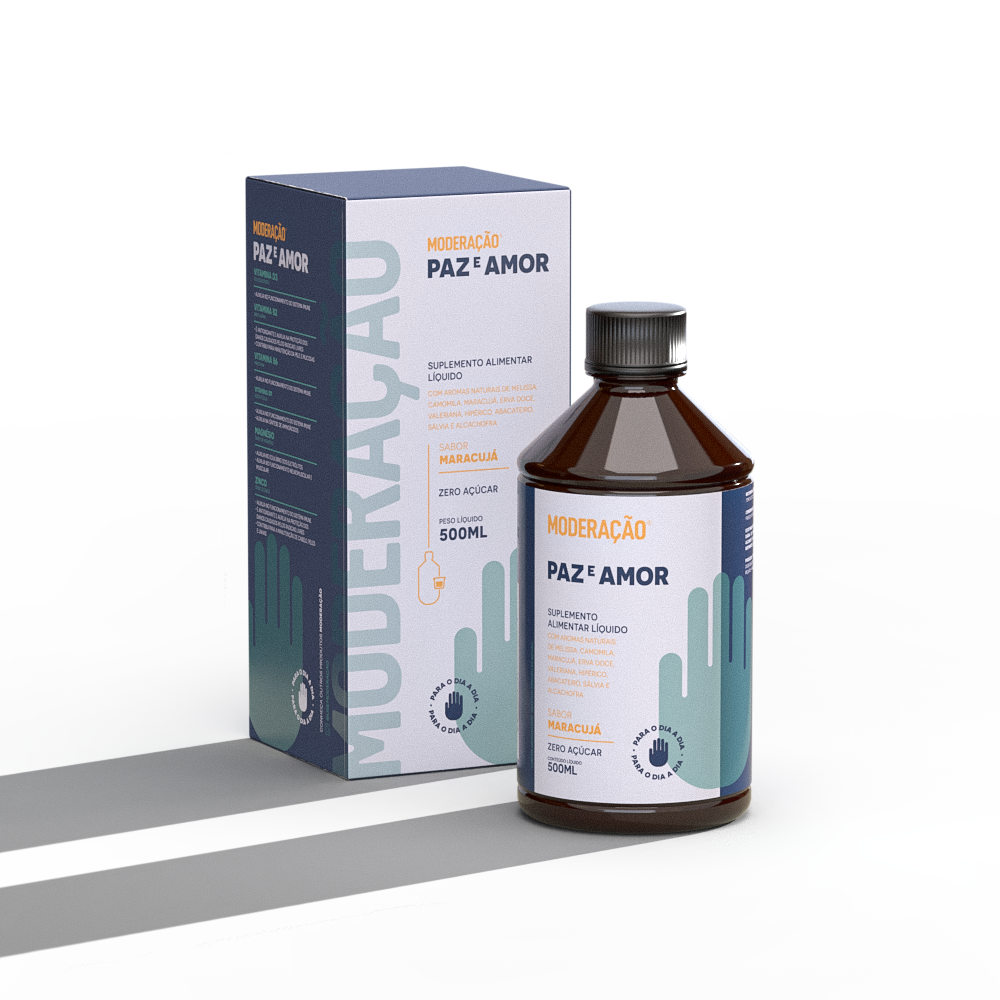 Paz e Amor – Shot Relaxante Líquido Sabor Maracujá | 500 ml | Moderação