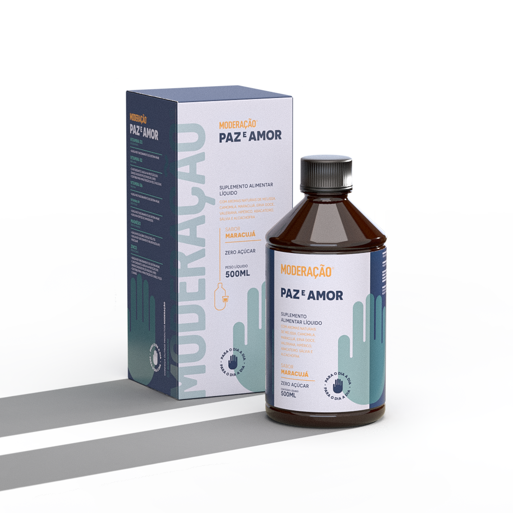 Paz e Amor – Shot Relaxante Líquido Sabor Maracujá | 500 ml | Moderação