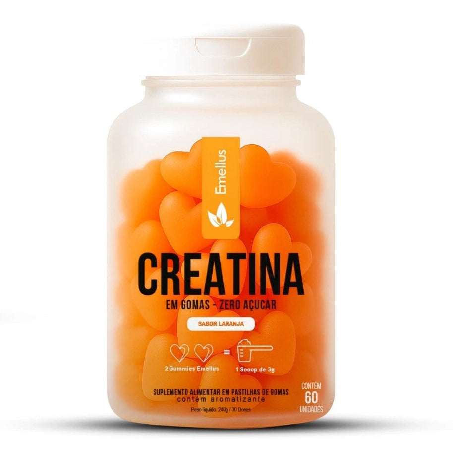 Creatina em Gomas – Força, Energia e Praticidade com Sabor Incrível de Laranja