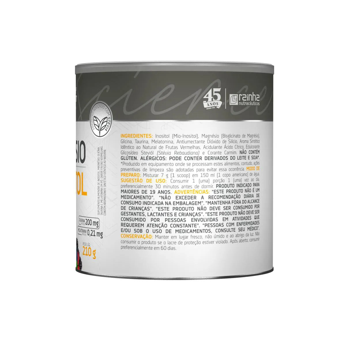 Magnésio & Inositol Body Action 210g – tabela nutricional