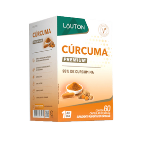 Cúrcuma Premium 500mg – Alta Concentração de Curcumina Ativa | 60 Cápsulas | Antioxidante e Anti-inflamatório Natural | Lauton Nutrition