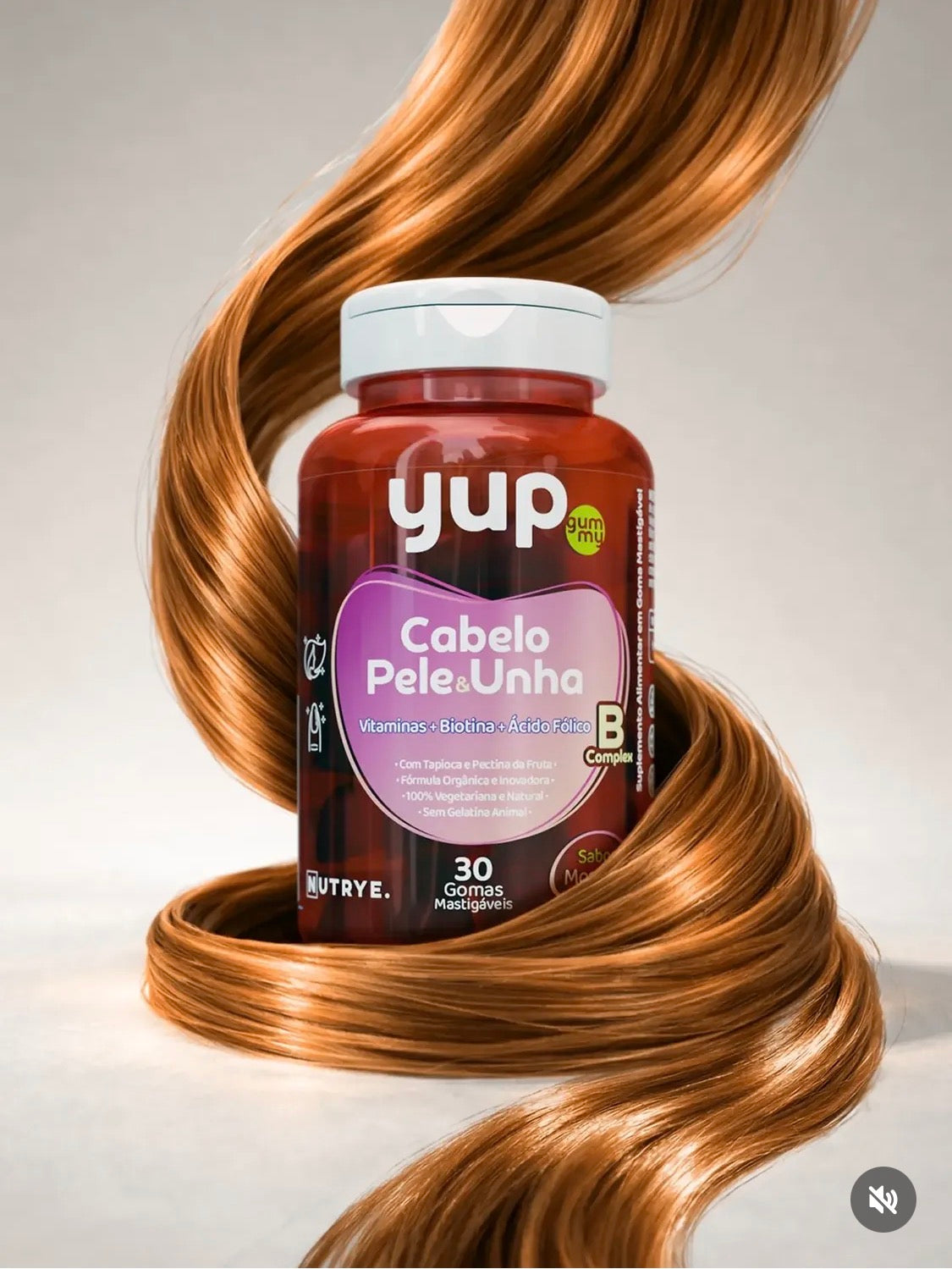 Cabelo, Pele e Unha em Gomas – | Vitaminas + Biotina + Ácido Fólico | 30 Unidades – Vitaminas A, C, D, E, B6, B12 + Biotina