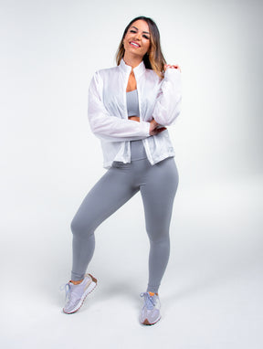 Jaqueta Corta Vento Feminina Flex – Leve, Compacta, com Zíper e Proteção UV 50+