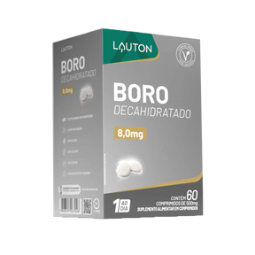 Boro Decahidratado 8mg – Suporte Mineral ao Metabolismo, Equilíbrio do Organismo e Funções Fisiológicas | 60 Comprimidos |  Compre o tratamento para 2 ou 3 meses e tenha desconto progressivo.
