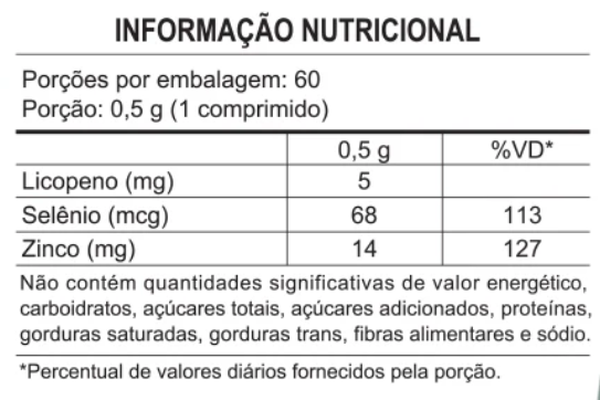 Licopeno 5mg | Proteção Antioxidante, Imunidade e Bem-Estar | Lauton Nutrition 60 Comprimidos