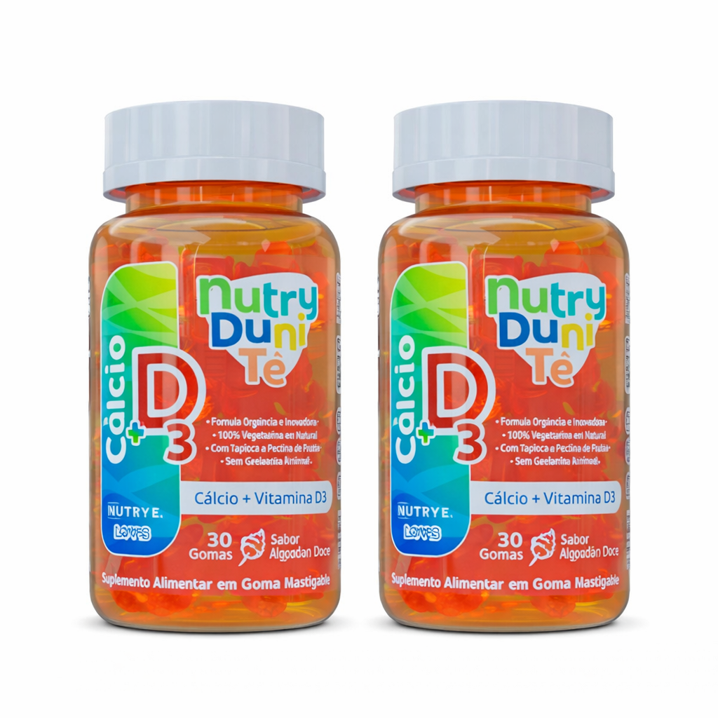 Gummy Kids Cálcio + Vitamina D3 | Sabor Algodão Doce | 30 Unidades | Compre o tratamento para 2 ou 3 meses e tenha desconto progressivo.