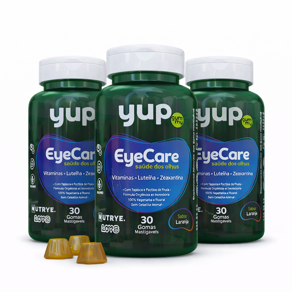 Gummy EyeCare (Saúde dos Olhos) – YUP | Vitaminas + Luteína + Zeaxantina | 30 Unidades | Compre o tratamento para 2 ou 3 meses e tenha desconto progressivo.