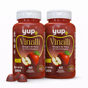 Gummy Vinalli – Vinagre de Maçã (Apple Cider Vinegar) – 60 Gummys | Com Extrato de Casca de Uva | Compre o tratamento para 2 ou 3 meses e tenha desconto progressivo.