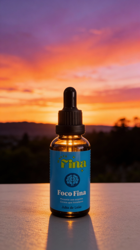 FOCO FINA Extrato concentrado de Cogumelo Juba de Leão | Clareza, Presença e Alta Performance Natural | Mente Fina