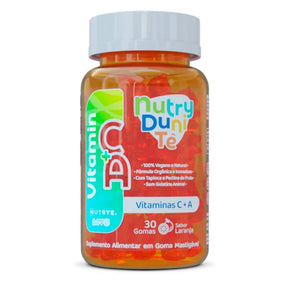 Gummy Kids Vitaminas C + A – NutryDuniTé | Sabor Laranja | 30 Unidades | Compre o tratamento para 2 ou 3 meses e tenha desconto progressivo.