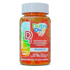 Gummy Kids Vitamina D3 (Colecalciferol) – NutryDuniTé | Sabor Laranja, Limão e Morango | 30 Unidades | Compre o tratamento para 2 ou 3 meses e tenha desconto progressivo.