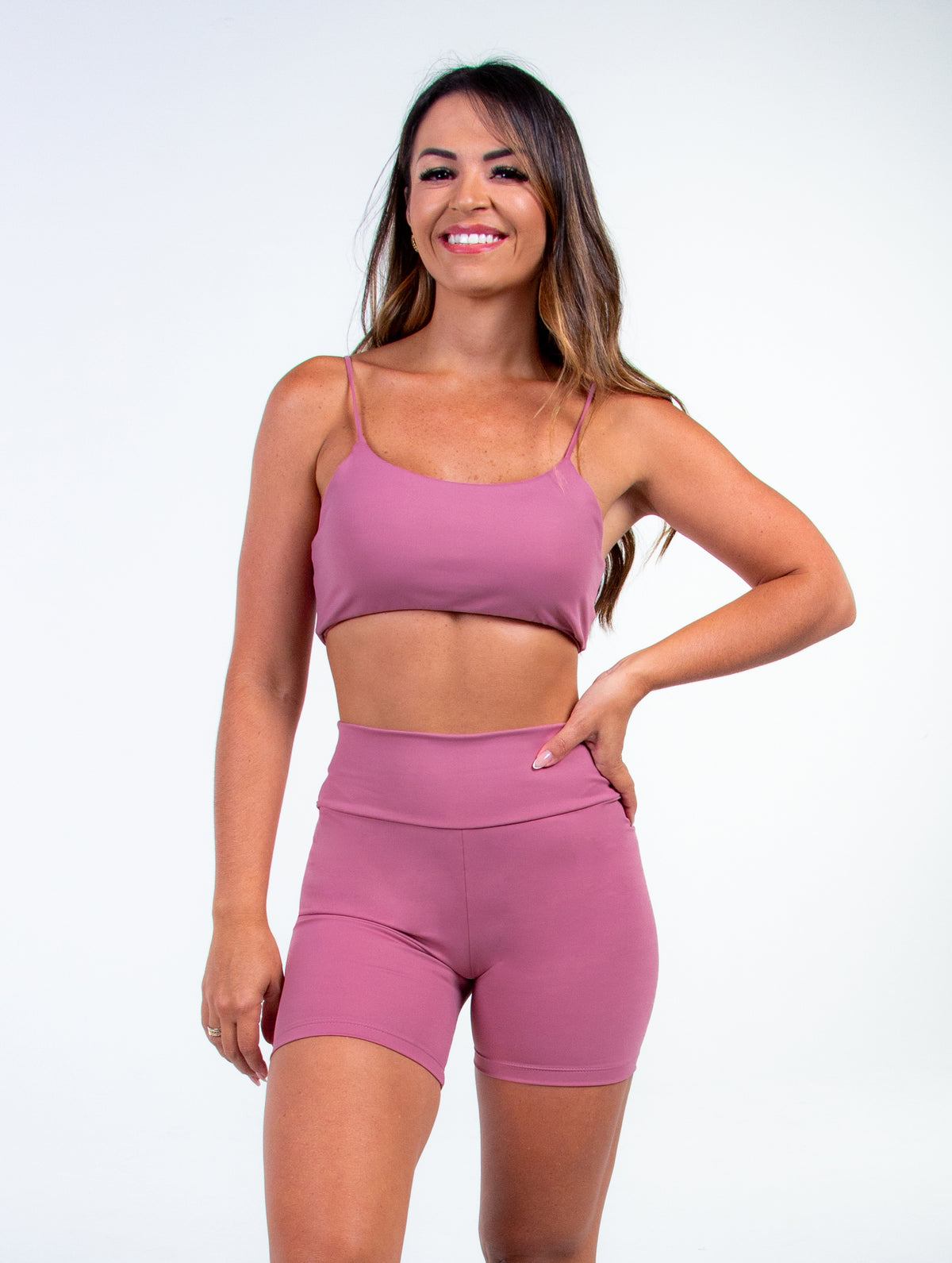 Bermuda Meia Coxa Fitness Feminino Santoar Linha Basic – Alta Compressão, UV 50+ e Conforto Extremo
