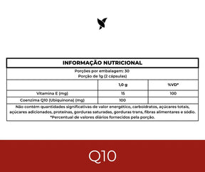 Tabela nutricional Coenzima Q10 Always Fit