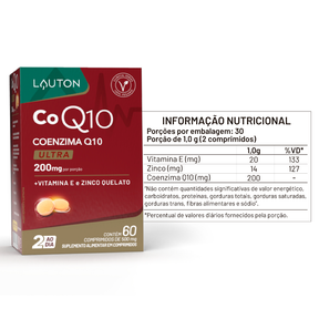 Coenzima Q10 200mg c/Vit E + Zinco Quelato (Clinical Series) - Lauton
