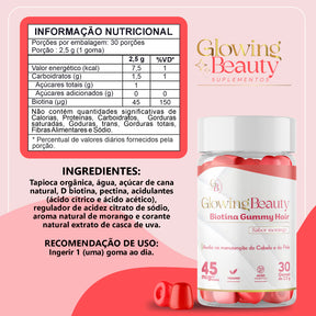 Biotina em Deliciosas Gomas – Cabelos Fortes, Unhas Saudáveis e Pele Radiante