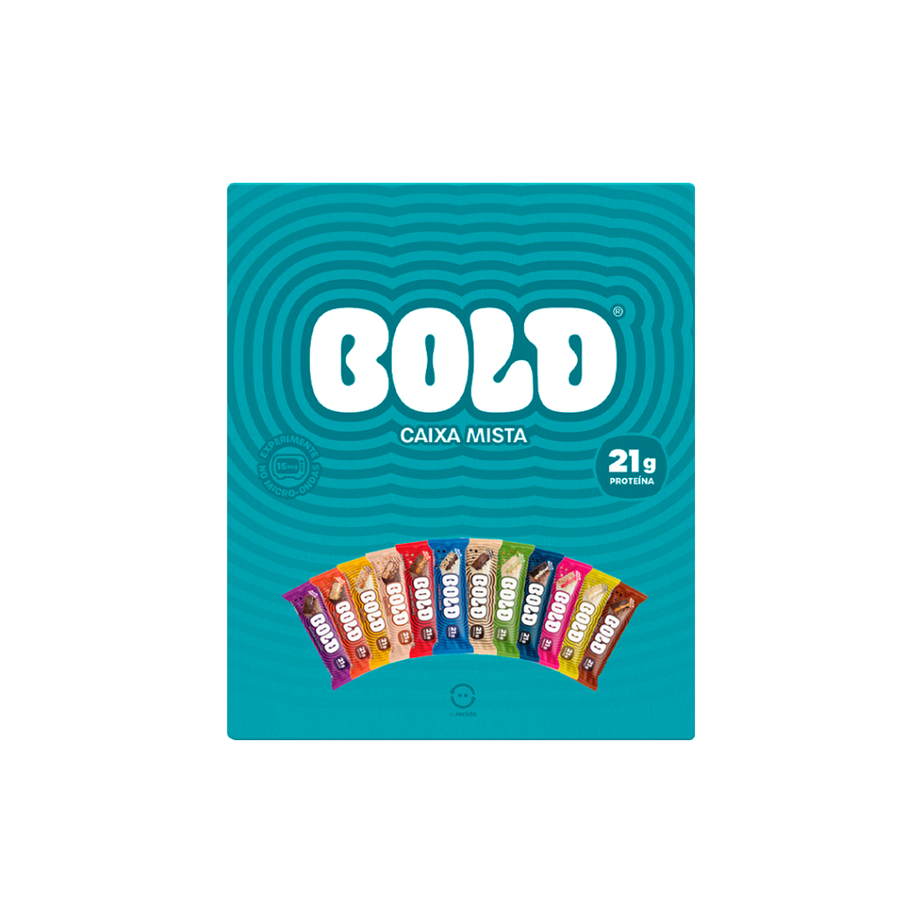Barra de Proteína BOLD Snacks Mista (21g de Proteína) - Caixa com 12 unidades
