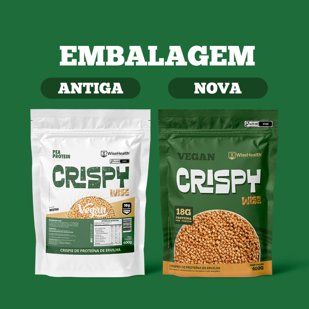 CRISPY WISE Vegan (400g) - Crisp proteico à base de Proteína de ervilha