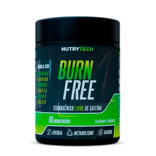 BurnFree Termogênico Sem Cafeína | Energia, Metabolismo e Rotina Ativa | NutryTech 60 Comprimidos