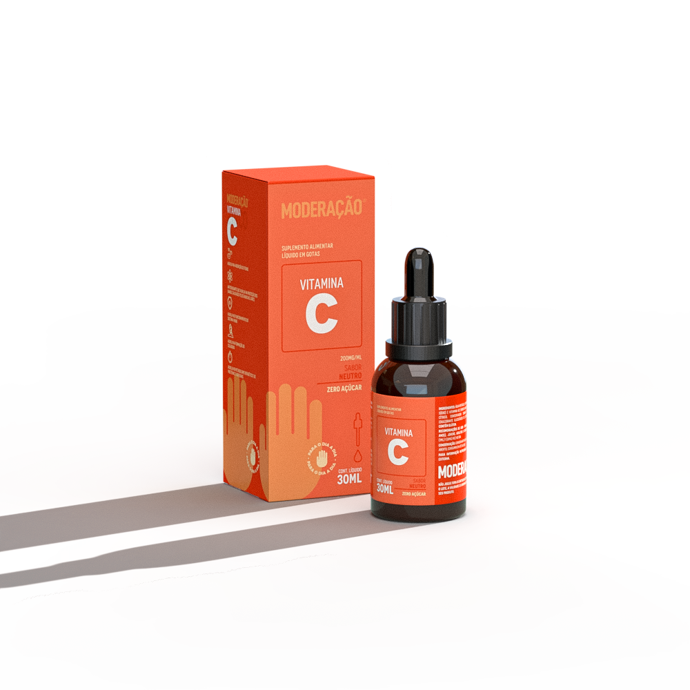 Vitamina C Líquida – Imunidade, Proteção Antioxidante e Saúde da Pele | Moderação | Alta concentração, rápida absorção e praticidade em gotas para o cuidado diário