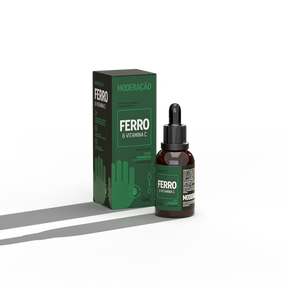 Ferro & Vitamina C Líquido – Energia, Imunidade e Alta Absorção | Moderação | Ferro bisglicinato + vitamina C em gotas para mais tolerância, eficácia e praticidade no dia a dia