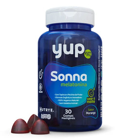 Gummy Sonna Melatonina – YUP | Usar à Noite | Sabor Morango | 30 Unidades | Compre o tratamento para 2 ou 3 meses e tenha desconto progressivo.