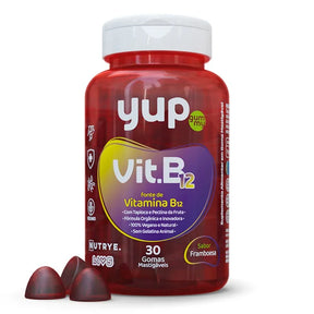 Gummy Vitamina B12 (Metilcobalamina) – YUP | Sabor Framboesa | 30 Unidades | Compre o tratamento para 2 ou 3 meses e tenha desconto progressivo.