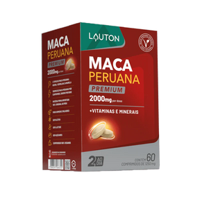 Maca Peruana Premium 2000mg – Energia, Vitalidade e Equilíbrio Hormonal | Negra, Vermelha e Amarela | 60 Comprimidos | Lauton Nutrition