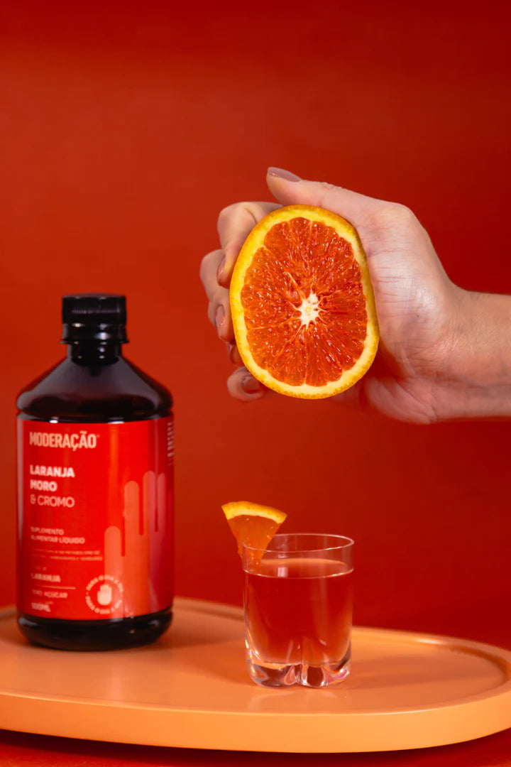 Laranja Moro & Cromo Líquido – Equilíbrio Metabólico, Controle do Apetite e Ação Antioxidante | Líquida e pronta para consumir