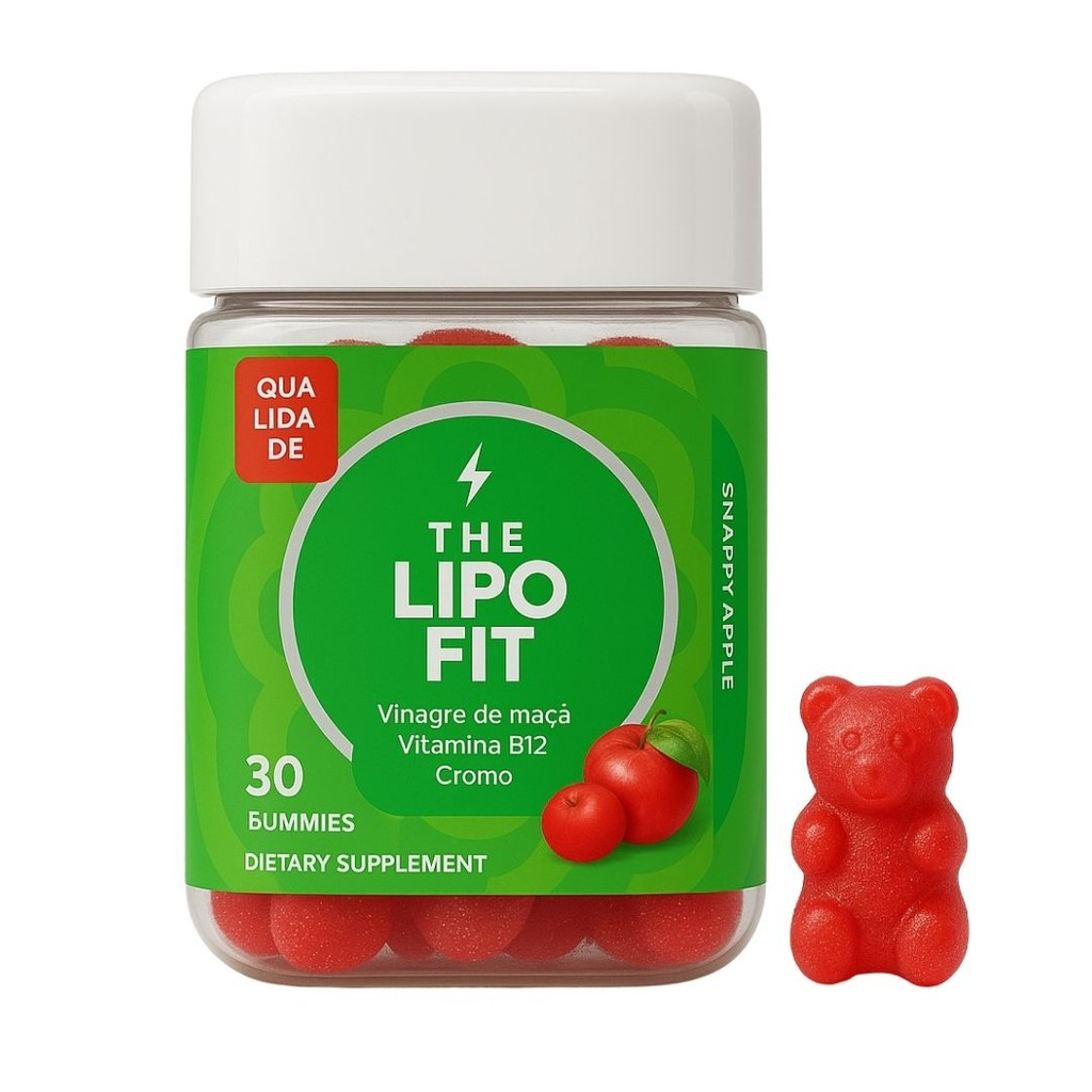 Termogênico Gummies Lipo Fit Vitamina B12 e Cromo 30 Gomas