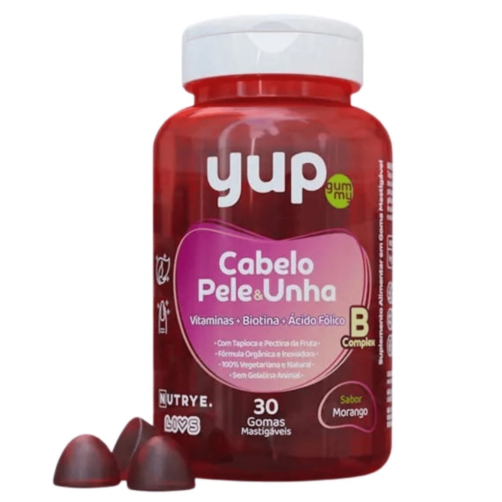 Deliciosas Gomas Cabelo, Pele e Unha – Vitaminas A, C, D, E, B6, B12 + Biotina