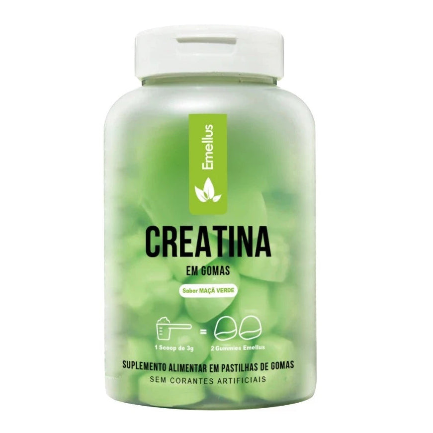 Creatina em Gomas – Força, Energia e Praticidade com Sabor Incrível de Maça Verde