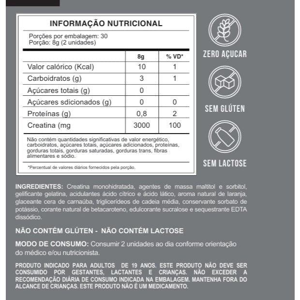 Creatina em Gomas – Força, Energia e Praticidade com Sabor Incrível de Maça Verde