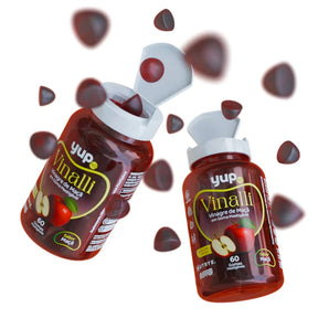 Gummy Vinalli – Vinagre de Maçã (Apple Cider Vinegar) – 60 Gummys | Com Extrato de Casca de Uva | Compre o tratamento para 2 ou 3 meses e tenha desconto progressivo.