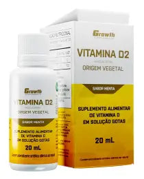 Vitamina D2 Growth Supplements menta 20 mL com caixa